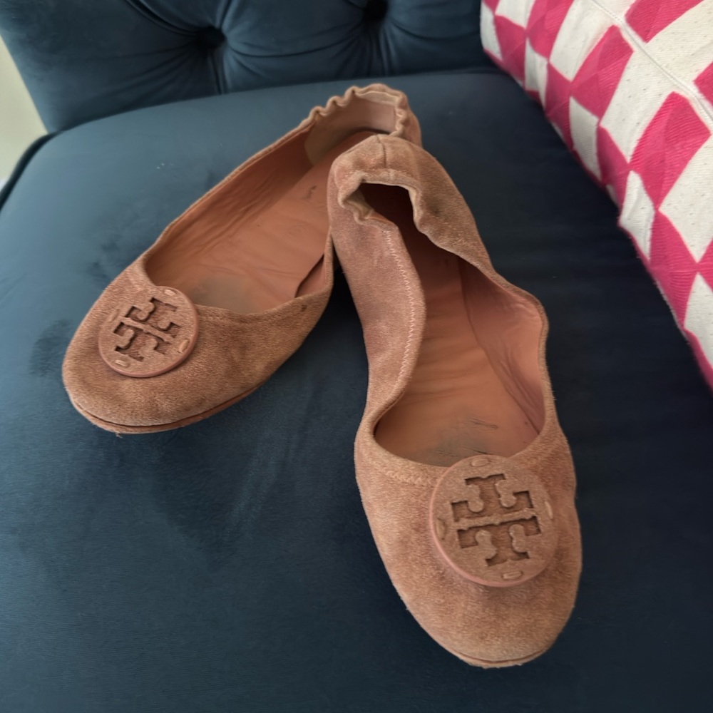 Tory Burch - Minnie Travel Ballet Flats - Taupe - Size 10.5